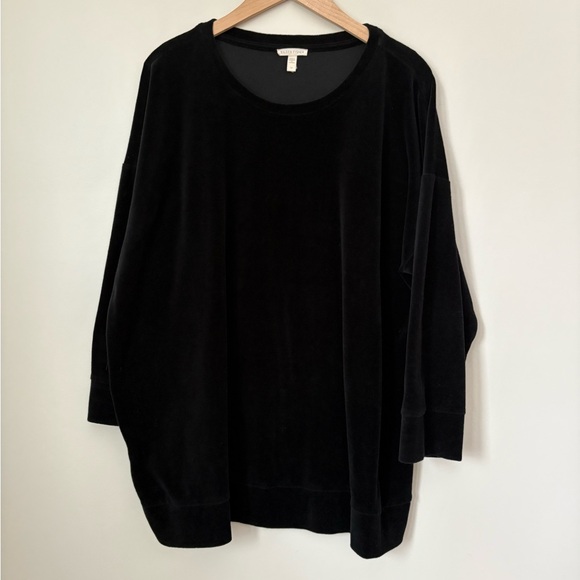 EILEEN FISHER VELOUR CREW NECK TUNIC TOP - Picture 4 of 7